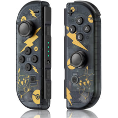 Joy Cons Wireless Controller for Nintendo Switch, L/R Controllers Replacement Compatible with Nintendo Switch/Lite/OLED, Joystick with Wake-up/Screenshot/Dual Vibration/Motion Control Function (Black)