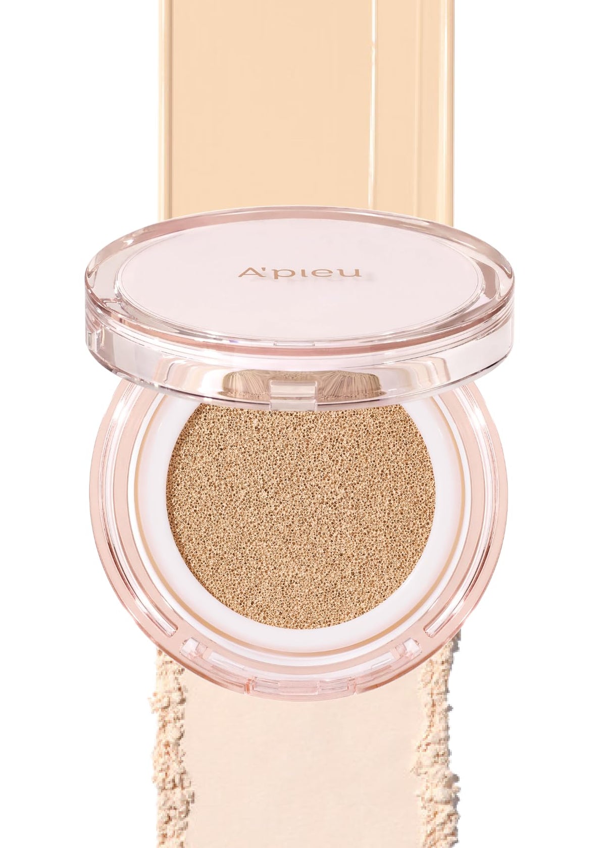 A'PIEU Waterlock Cushion Foundation No.21 - Light Beige, Semi-Matte, Natural Coverage, Moisturizing, Paraben-Free