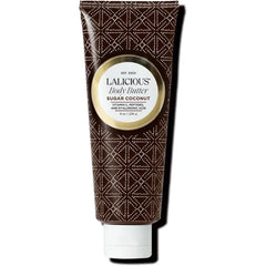 LaLicious Sugar Coconut Hydrating Body Butter, Contains Vitamin C, Peptides, and Hyaluronic Acid - 8 Ounces