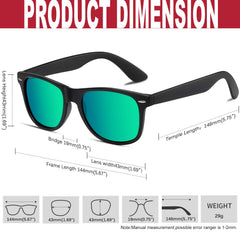 KANASTAL Polarized Sunglasses Men, Fashion Square Sun Glasses Women, Classic Shades for Womens, Driving Fishing Outdoor 100% UV400 Protection