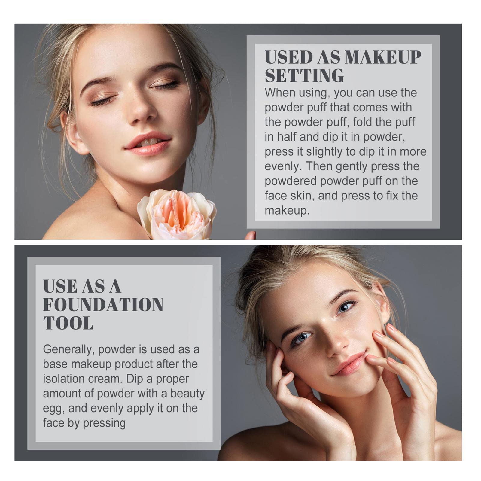 Setting Powder,Pressed Setting Powder Foundation - Make Up Face Corrector Concealer For Dark Blemishes Under Eye Circles Cover