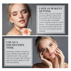 Setting Powder,Pressed Setting Powder Foundation - Make Up Face Corrector Concealer For Dark Blemishes Under Eye Circles Cover
