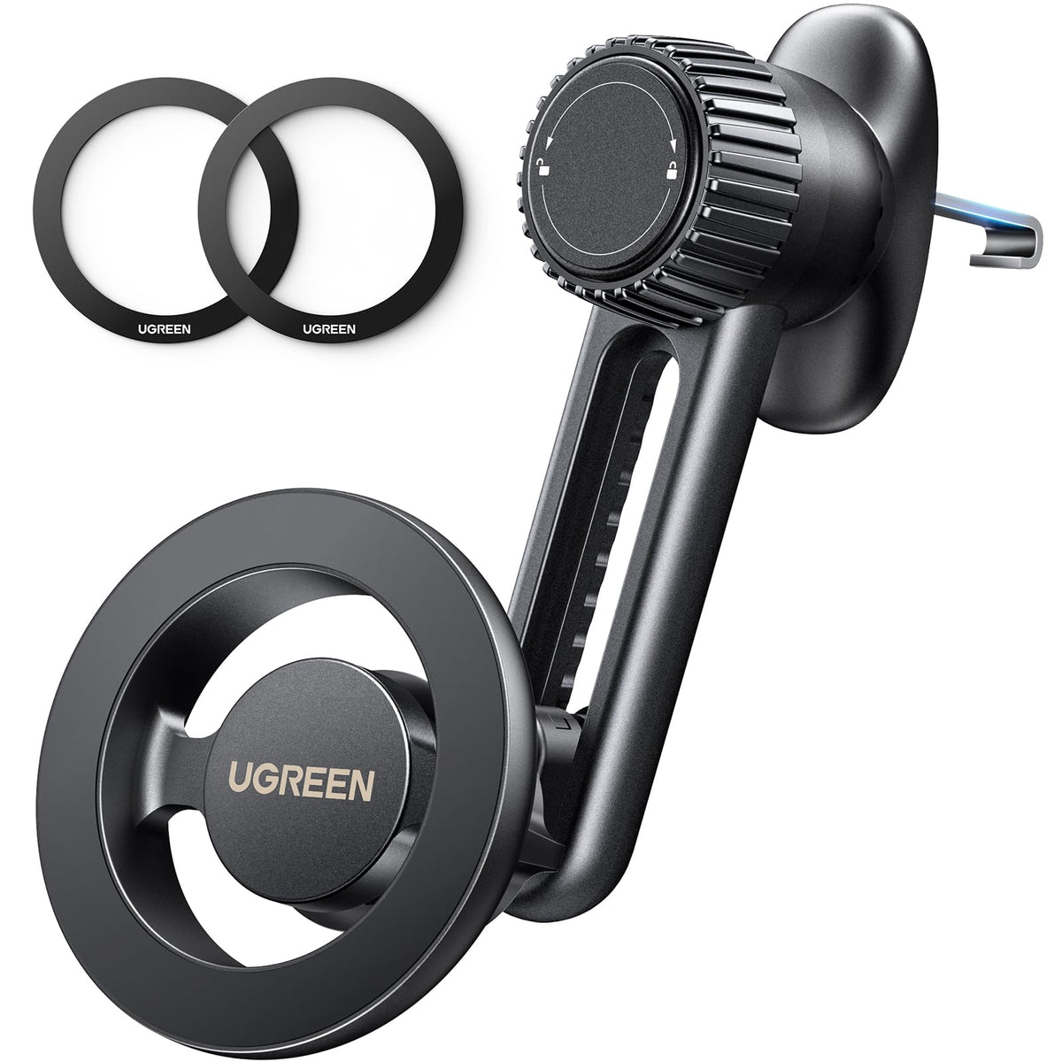 UGREEN MagSafe Car Mount for iPhone 16 Pro Max【Never Block Air Vent&360° Rotate】Stable Car Phone Holder Magnetic, Magnet Mobile Holder for Car, Car Holder, Car Accessories, 14 15 Galaxy S24 Ultra, etc