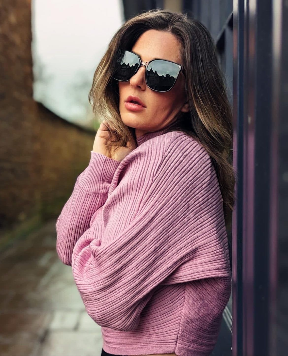 FEISEDY Women Oversized Vintage Polarized Sunglasses Square Cute Trendy Classic Simple Men B2758