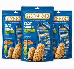 Mazzex Oat Snack Bars, No Added Sugar, High Energy, Rich in Fibre, Cholesterol Free, Whole Grain, 120g, Pack of 3