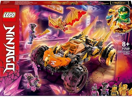 LEGO NINJAGO Cole’s Dragon Cruiser 71769 Building Blocks Toy Car Set; Toys for Boys, Girls, and Kids (384 Pieces)