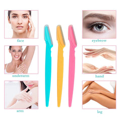 DDSHUN Eyebrow Razors Eyebrow Razors Shaper Trimmer Shaver Facial Hair Remover Exfoliating Dermaplaning Tool with Precision Cover Cosmetic Exfoliating Makeup for Women and Men - 24PCS