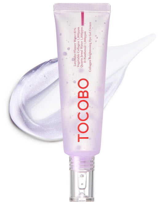 TOCOBO Collagen Brightening Eye Gel Cream 1.73oz / 49g | Quartz Water, Lavender Water Extract, Brightening Eye Care, Eye Lifting | Vegan, Collagen Eye cream