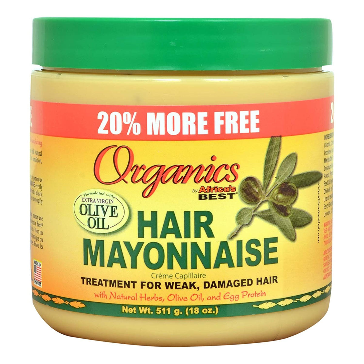 Organics Hair Mayonnaise, 511 ml