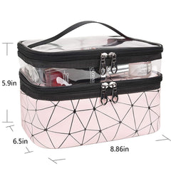 Makeup Bags Double layer Travel Cosmetic Cases Make up Organizer Toiletry Bags
