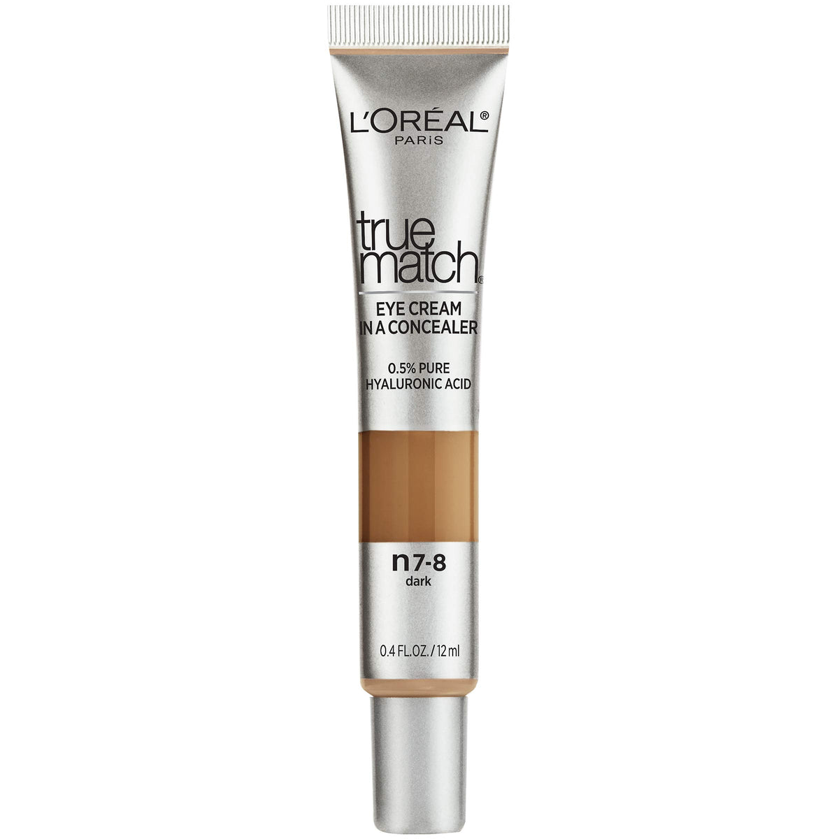 L’Oréal Paris L'Oreal True Match Eye Cream in a Concealer, 0.5% Hyaluronic Acid, Dark N7-8, 0.4 fl. Oz