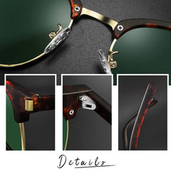Joopin Polarized Semi Rimless Sunglasses Men Women, Classic Half Frame Sun Glasses UV Protection