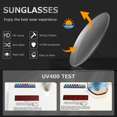 AEVOGUE Oversized Rimless Diamond Cutting Sunglasses for Women (AE0534) - Blue/Brown