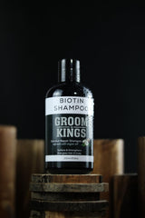 Groom Kings - Biotin, Coconut Repair Shampoo for Hair Growth | Sulfate-Free | Thickening Hair Loss Shampoo Treatment | Regrowth Shampoo for Dry Normal Oily & Color Treated Hair | As Featured in GQ |