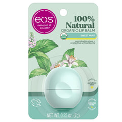 EOS 100% Natural & Organic Lip Balm- Sweet Mint, Dermatologist Recommended, All-Day Moisture, Made for Sensitive Skin, Lip Care, 0.25 oz