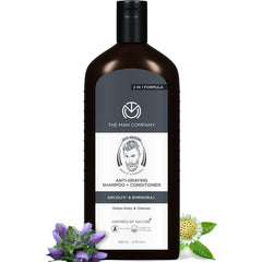 The Man Company Anti Grey 2-in-1 Shampoo & Conditioner for Men | Enriched with Shikakai | Bhringraj | Delays Greys | Cleanses | Boosts Confidence | SLS & Paraben Free | All Hair Types - 200ml