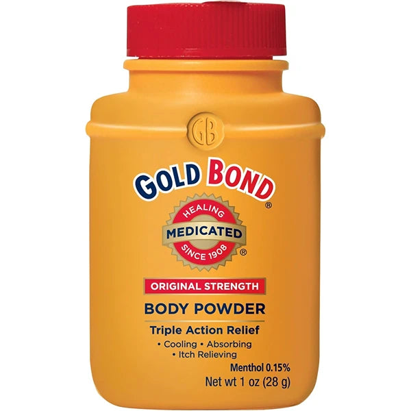 Gold Bond Medicated Body Powder Original Strength, 1 oz., Cooling, Absorbing & Itch Relief