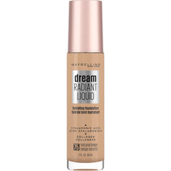 Maybelline (Natural Beige) - dream Radiant Liquid Medium Coverage Hydrating Makeup, Lightweight Liquid Foundation, Natural Beige, 30ml