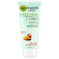 Garnier Intensive 7 Days Mango Oil & Probiotic Extract Hand Cream 100ml, Leaves Skin Soft & Smooth, For Dry Rough Hands, Fast Absorbing & Non Greasy