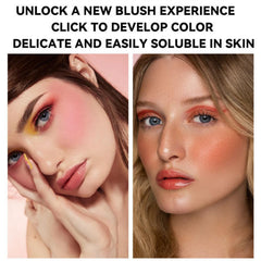 NALACAL 2-Piece Embossed Smooth Powder Blush Palette – Vibrant Orange and Pink Blushers for Flawless Cheeks, Featuring Matte Finish and Rich Pigmentation for Stunning Makeup Looks