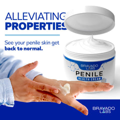 Bravado Labs Premium Penile Health Creme - 100% Natural Cream Lotion for Men's Intimate Health - Redness, Dryness, Anti-Chafing Relief Moisturizer - 4 oz