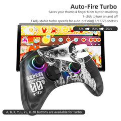 Mytrix Wireless Pro Controllers with Hall Effect Joysticks (No Drift),for Switch PC iOS Android Steam Deck, Bluetooth Controller with Programmable, Wake-Up, Headphone Jack, RGB LED Light