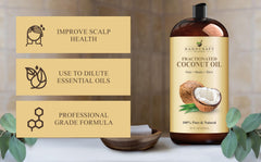 Fractionated Coconut Oil - 28 Fl Oz - 100% Pure and Natural - Premium Grade Carrier Oil for Skin and Hair - Hair and Body - Massage