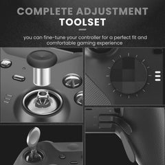 STAYOUNG Replacement Paddles Thumbsticks - 13 in 1 Metal Thumbsticks Compatible with Xbox Elite Wireless Controller, 6 Swap Joysticks 4 Paddles(Black)