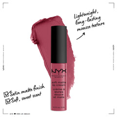 Nyx Professional MakEUp Soft Matte Lip Cream, Lightweight Liquid Lipstick - Sao Paulo (Bubblegum Pink)
