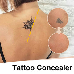 Tattoo Cover Up,Waterproof Invisible Concealer Body Leg Bruise Stretch Scar Dark Spots Vitiligo Skin Makeup Waterproof,Professional Long Lasting Tattoo Cover Up Suitable for Men and Women,2 Colors/Set