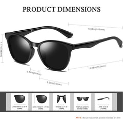 KANASTAL Polarized Sunglasses for Women Men, Classic Driving Ladies Sun Glasses, Fashion Butterfly Shades for Womens Outdoor 100% UV400 Protection