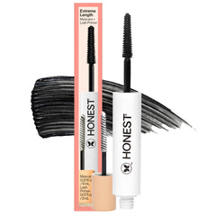 Honest Beauty Extreme Length Mascara + Lash Primer | 2-in-1 Boosts Lash Length, Volume & Definition | Silicone Free, Paraben Free, Dermatologist & Ophthalmologist Tested, Cruelty Free | 0.20 fl. oz.