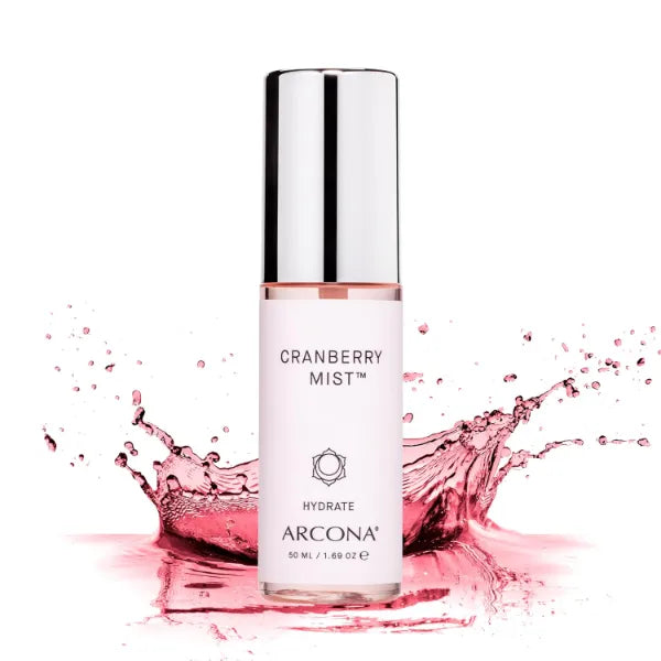 ARCONA Cranberry Mist - Vitamin C, Cranberry Extract, Manganese, Zinc + Moringa Seed Extract Revitalizes, Hydrates + Brightens - 1.69 Fl Oz