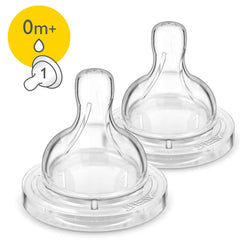 AVENT Philips Classic Newborn Flow Nipple, 2-Pack