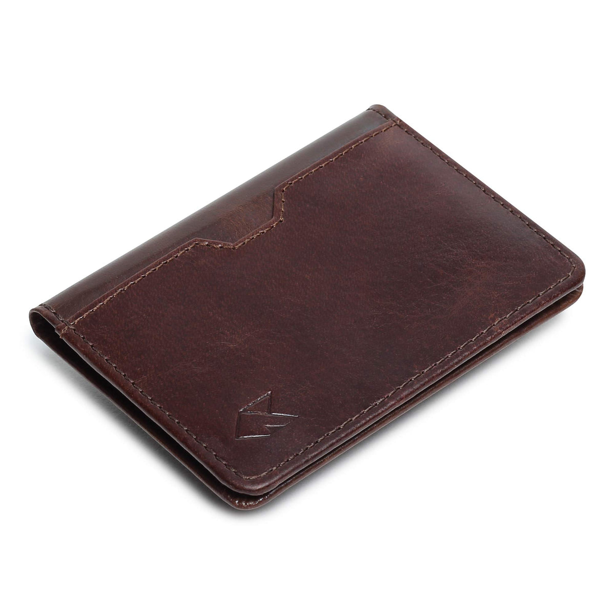 FOXHACKLE RFID Bifold Leather Wallet, Slim Minimalist Card Holder for Men & Women - Brown