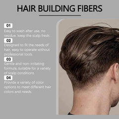 Keratin Hair Building Fibers, Dark Brown Hair Powder for Thinning Hair, Salon-Grade Thickening Fibers for Women & Men, Natural-Looking Coverage