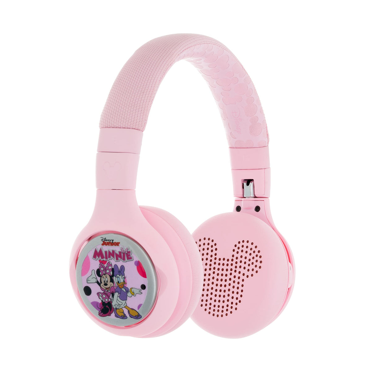 STORYPHONES ONANOFF , Storytelling Foldable Bluetooth Kids Headphones-Disney Bundle with Minnie Mouse Story Disk, Perfect for Travel, Learning, Screen-Free Entertainment,Stories and Music (Rose Pink)