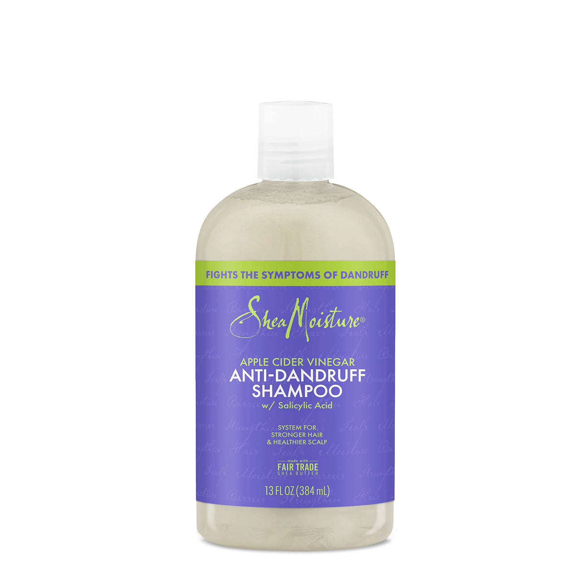 Shea Moisture Hair Care System Shampoo For Stronger Hair & Healthier Scalp Anti-Dandruff Shampoo Formulated With Apple Cider Vinegar And Fair Trade Shea Butter 384ml