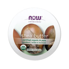 NOW Foods Solutions, Certified Organic Shea Butter, Moisturizer For Rough And Dry Skin, Travel Size, 3-Ounce