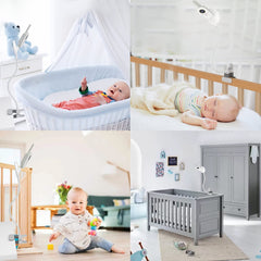 inRobert Baby Monitor Holder for Philips Avent Baby Monitor SCD843/26, SCD833/26, SCD630/26, Suitable for Table and Crib Rails with a Thickness of Less than 4.5 cm (Clip Stand)