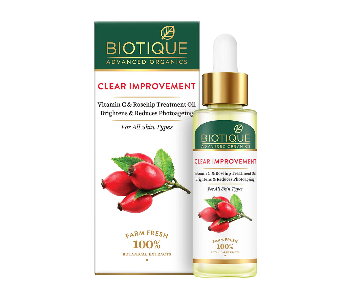 Biotique Advanced Organics Clear Improvement Vitamin C & Rosehip Treatment Oil - 30ml