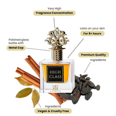 AUTHENTEQUE- High Class - Perfumes for Women & Men Unisex - Inspired by Angels Kilian Share - Extrait de Parfum - Luxury Perfume - Long lasting - Unisex Fragrance - Vegan & Cruelty Free 3.4OZ(100 ml)