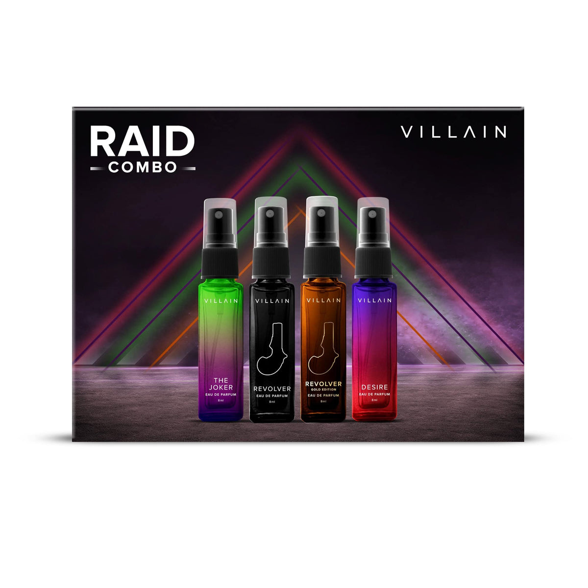 Villain Raid Combo Perfume Gift Set for Men 4x8 ML | Perfume with Long Lasting Fragrance | EDP