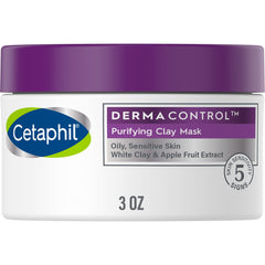Cetaphil Clay Mask by Pro, Dermacontrol Purifying Clay Face Mask with Bentonite Clay for Blackheads and Pores, Designed for Oily, Sensitive Skin, 3 oz