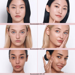 AGE 20's Signature Intense Sunscreen SPF 50+ Foundation, Natural Coverage, Cushion Korean Makeup, 71% Essence Natural Dewy Finish, Refill Included, 13 Ivory (0.49 oz x2 ea)