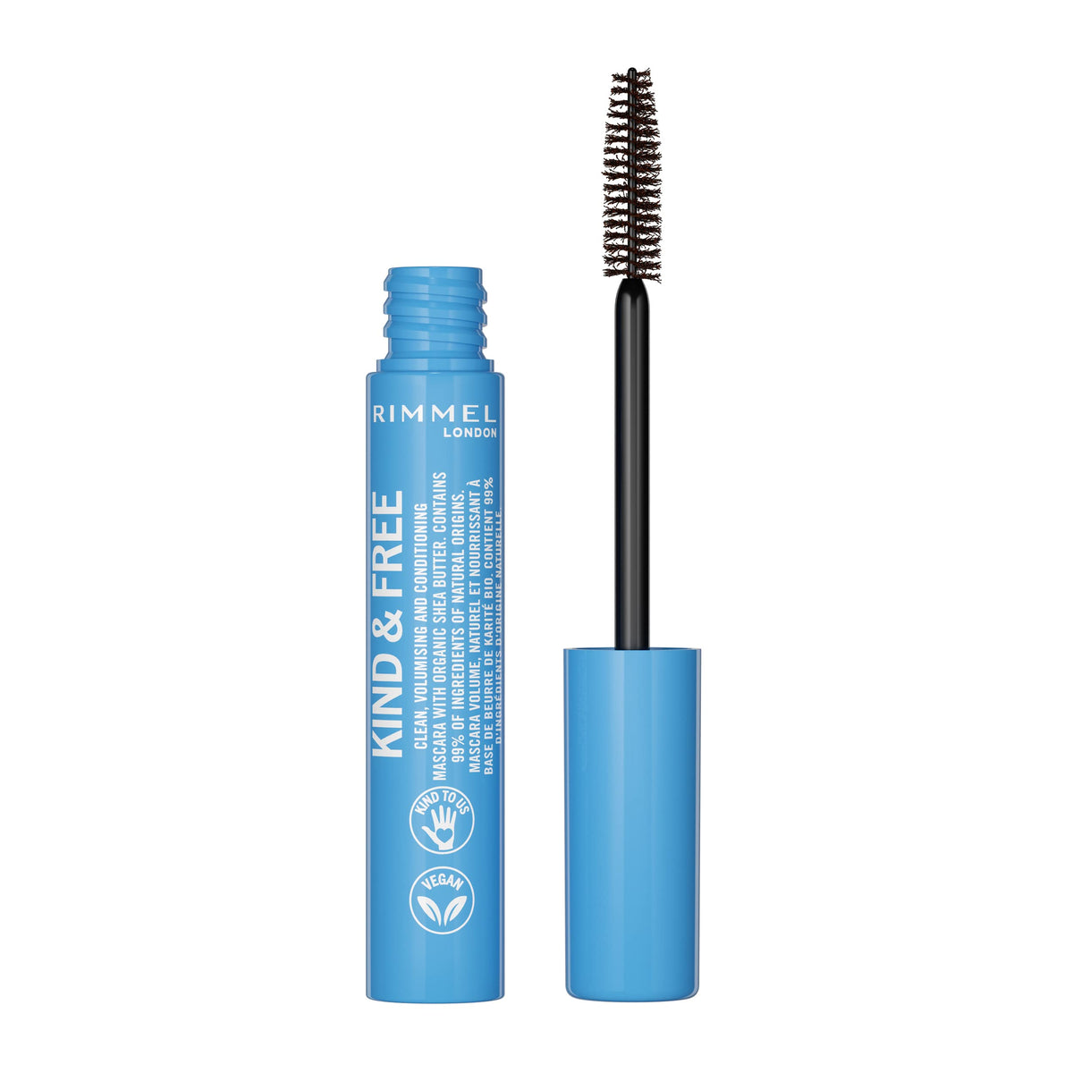 Rimmel KIND & FREE Clean Mascara, Cruelty-Free & Vegan, 02 Brown Black