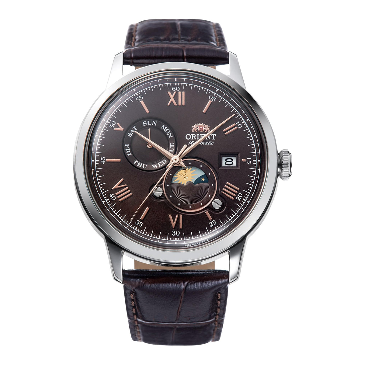 Orient Classic Watch RA-AK0804Y10B, chocolate brown, Classic