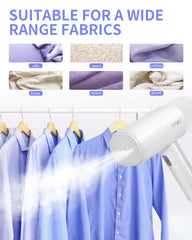 CLEVAST Handheld Steamer for Clothes, Foldable Travel Steamer with Portable Size, 30 Second Fast Heat-up, 1000W Garment Steamer -150ml Fabric Wrinkle Remover with Brush for Home and Office