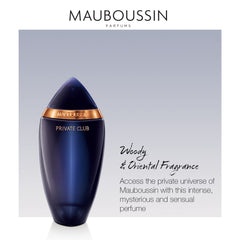 Mauboussin - Private Club 100ml (3.3 Fl Oz) - Eau de Parfum for Men - Woody & Oriental Scents