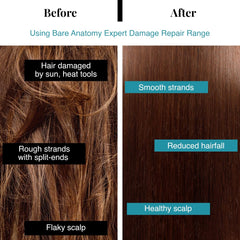 Bare Anatomy EXPERT Damage Repair Shampoo | Repairs and Strengthens up to 3x | For Damaged, Brittle & Weak hair | 250 ml